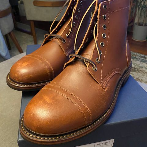 Oak Street Bootmakers Trench Boot in Walnut Overdye Camello Asportabile