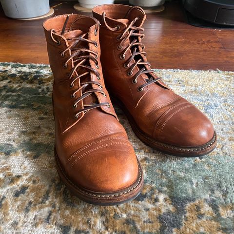 Oak Street Bootmakers Trench Boot in Walnut Overdye Camello Asportabile