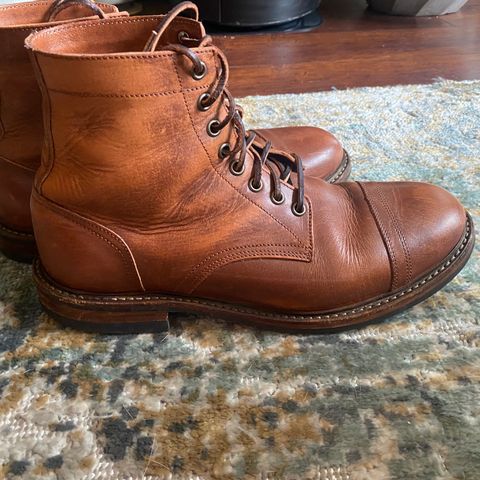 Oak Street Bootmakers Trench Boot in Walnut Overdye Camello Asportabile