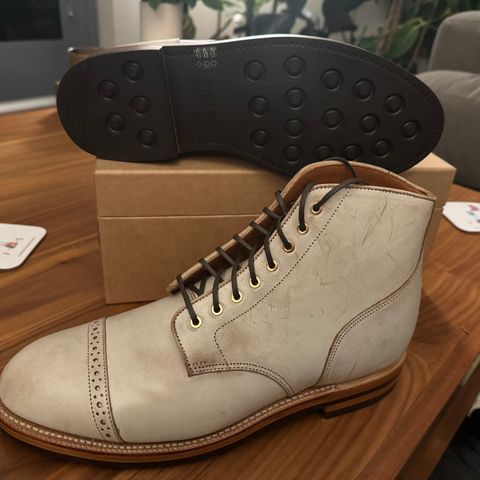 Grant Stone Garrison Boot in Conceria Walpier Ghost Buttero