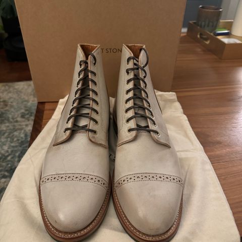 Grant Stone Garrison Boot in Conceria Walpier Ghost Buttero