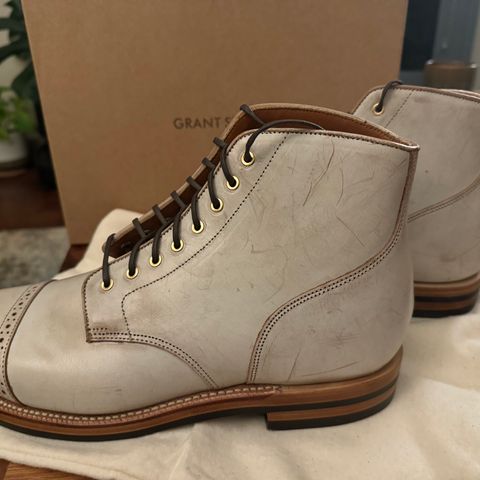 Grant Stone Garrison Boot in Conceria Walpier Ghost Buttero