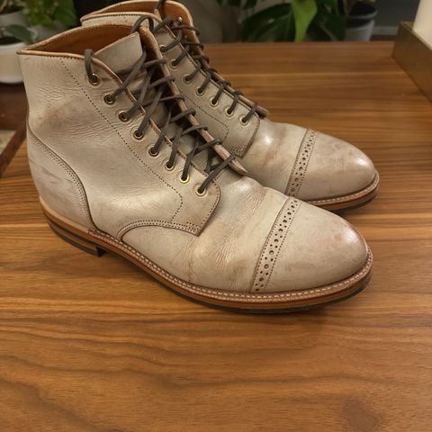 Grant Stone Garrison Boot in Conceria Walpier Ghost Buttero