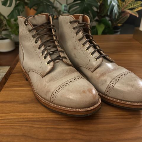 Grant Stone Garrison Boot in Conceria Walpier Ghost Buttero