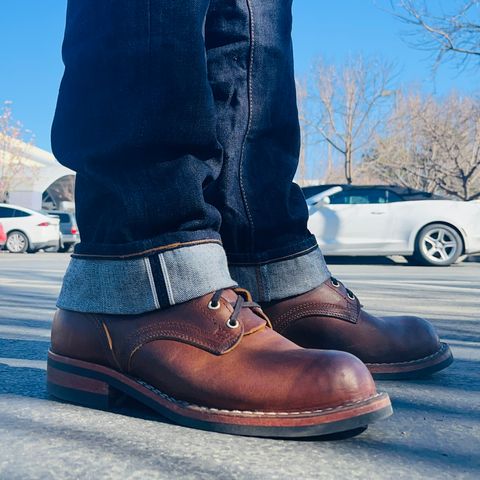 Nicks Falcon in Horween Orange Predator