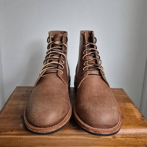 Oak Street Bootmakers Trench Boot in Maryam Cullata Cavallo Reverse Horse Rump