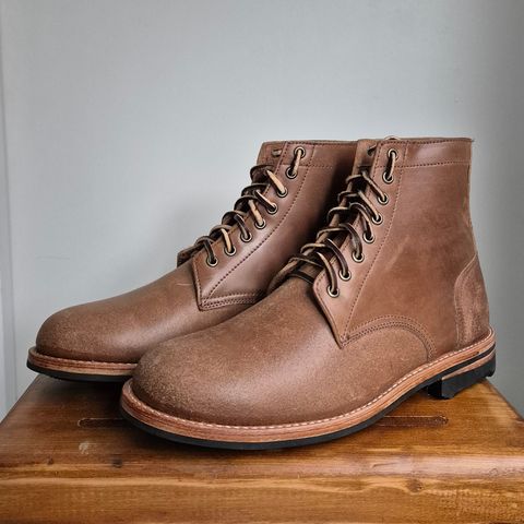 Oak Street Bootmakers Trench Boot in Maryam Cullata Cavallo Reverse Horse Rump