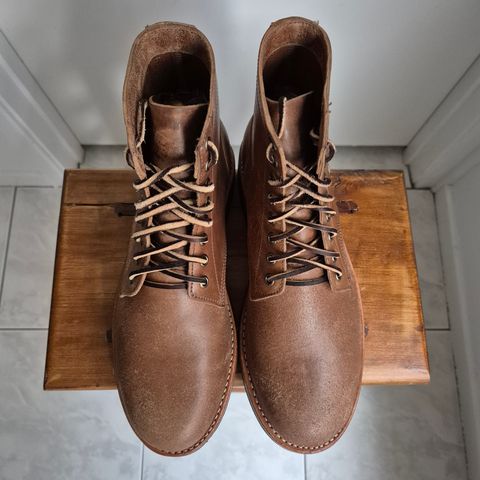 Oak Street Bootmakers Trench Boot in Maryam Cullata Cavallo Reverse Horse Rump