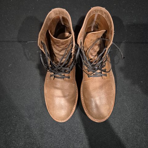 Oak Street Bootmakers Trench Boot in Maryam Cullata Cavallo Reverse Horse Rump