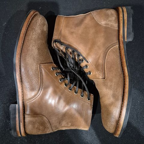 Oak Street Bootmakers Trench Boot in Maryam Cullata Cavallo Reverse Horse Rump