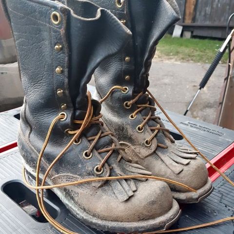 Viberg Bison 10" Caulk Boot in Black Buffalo