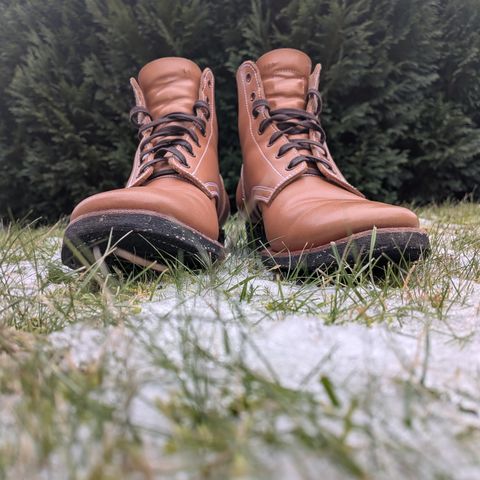 Clinch Yeager Boots in Degermann Natural Gustave Cowhide