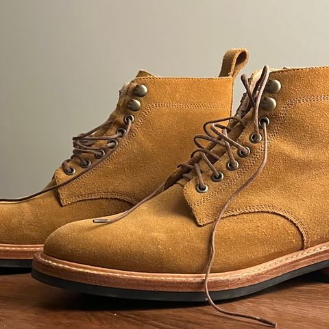 Taylor Stitch Trench Boot in Golden Waterproof Suede