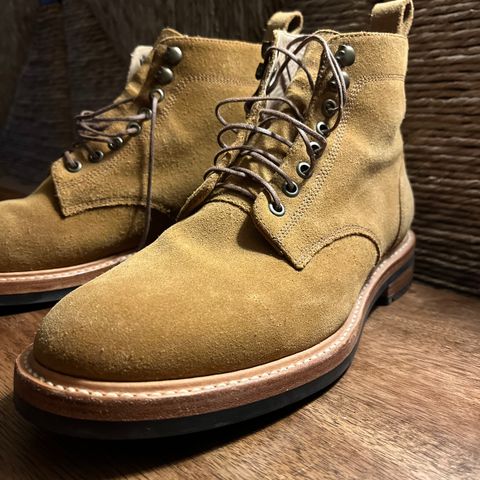 Taylor Stitch Trench Boot in Golden Waterproof Suede