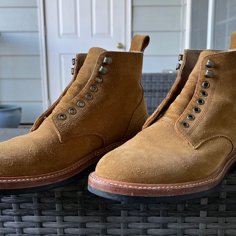 Taylor Stitch Trench Boot in Golden Waterproof Suede