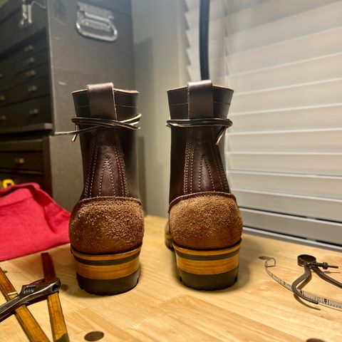 Drew's 8-Inch Logger in Brown Roughout & Brown Smooth