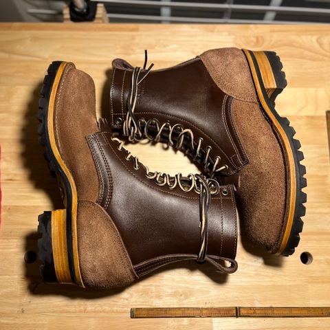 Drew's 8-Inch Logger in Brown Roughout & Brown Smooth