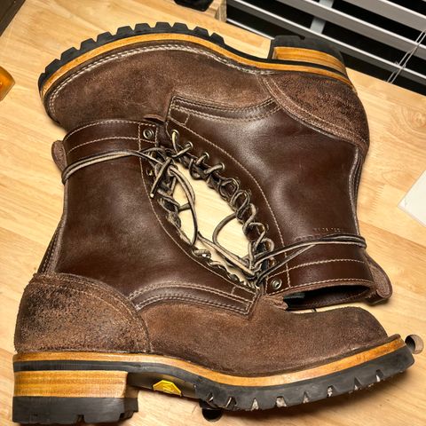 Drew's 8-Inch Logger in Brown Roughout & Brown Smooth