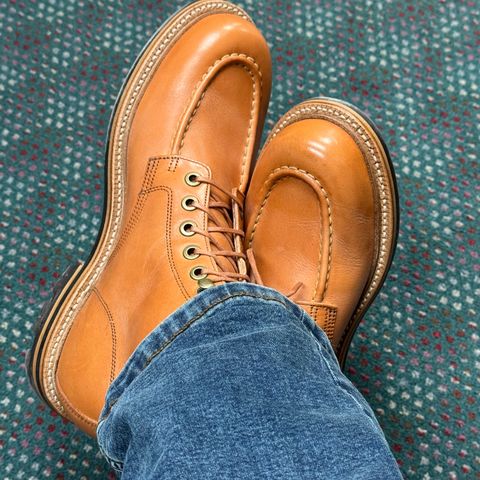 Grant Stone Brass Boot in Horween Tan Essex