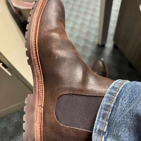 Meermin Chelsea Boot in C.F. Stead Rust Waxy Commander Suede