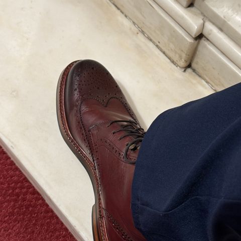 Beckett Simonon Nolan Brogue Boots in Gruppo Mastrotto Bordeaux Full-Grain Calfskin