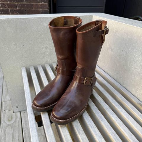 Clinch Engineer Boots 11-Inch Height in Brown-Overdyed Horsebutt