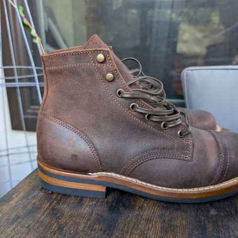 Truman Cap Toe Boot in C.F. Stead Snuff Waxy Commander Suede