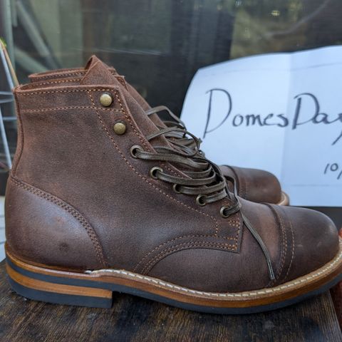 Truman Cap Toe Boot in C.F. Stead Snuff Waxy Commander Suede