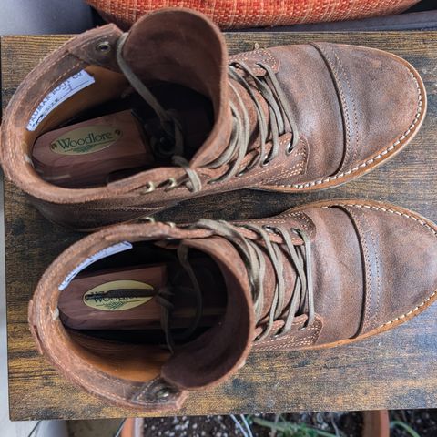 Truman Cap Toe Boot in C.F. Stead Snuff Waxy Commander Suede