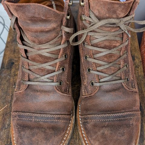 Truman Cap Toe Boot in C.F. Stead Snuff Waxy Commander Suede