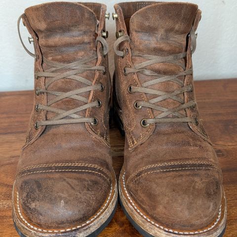 Truman Cap Toe Boot in C.F. Stead Snuff Waxy Commander Suede