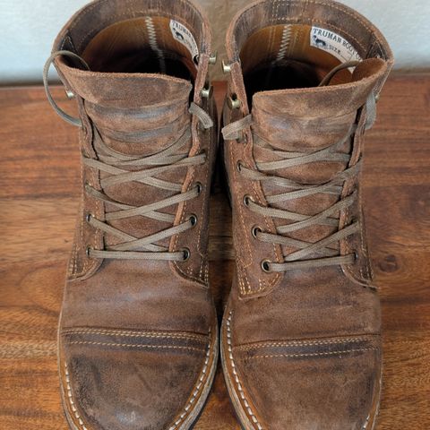 Truman Cap Toe Boot in C.F. Stead Snuff Waxy Commander Suede