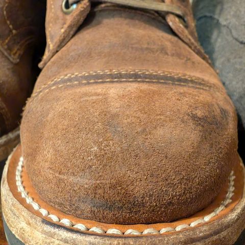 Truman Cap Toe Boot in C.F. Stead Snuff Waxy Commander Suede