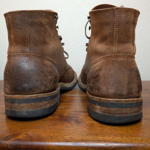 Truman Cap Toe Boot in C.F. Stead Snuff Waxy Commander Suede