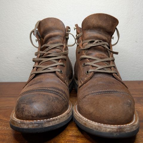 Truman Cap Toe Boot in C.F. Stead Snuff Waxy Commander Suede