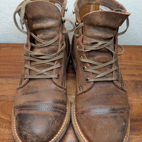 Truman Cap Toe Boot in C.F. Stead Snuff Waxy Commander Suede