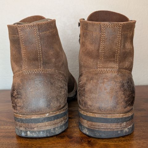 Truman Cap Toe Boot in C.F. Stead Snuff Waxy Commander Suede