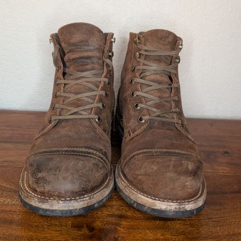 Truman Cap Toe Boot in C.F. Stead Snuff Waxy Commander Suede