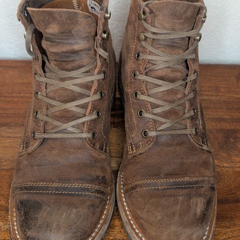 Truman Cap Toe Boot in C.F. Stead Snuff Waxy Commander Suede