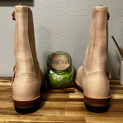 KIND 1930s Engineer Boots in Italian Veg-Tanned Leather