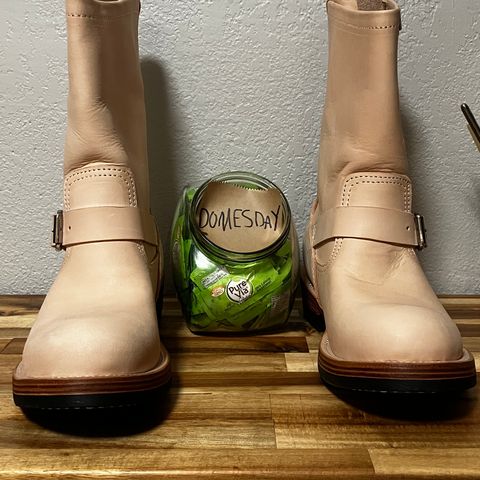 KIND 1930s Engineer Boots in Italian Veg-Tanned Leather
