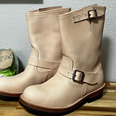 KIND 1930s Engineer Boots in Italian Veg-Tanned Leather