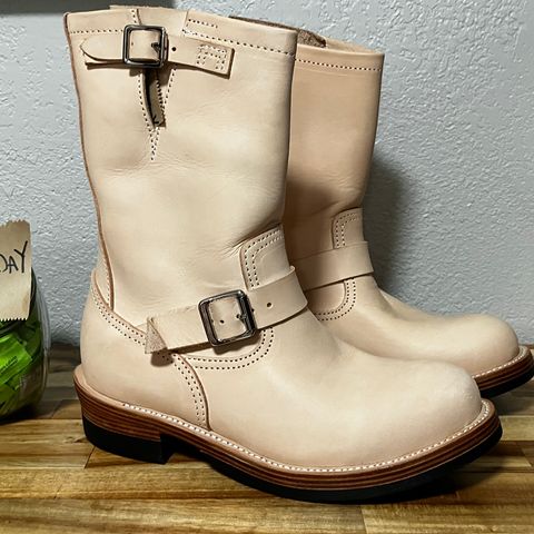 KIND 1930s Engineer Boots in Italian Veg-Tanned Leather