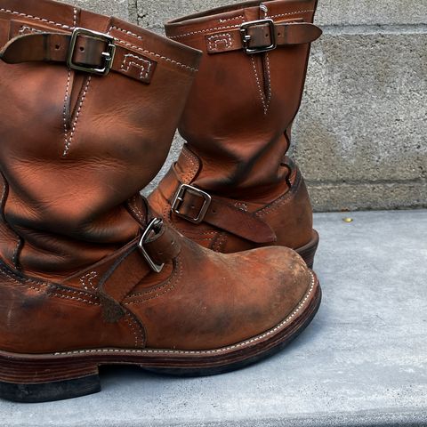 KIND 1930s Engineer Boots in Italian Veg-Tanned Leather