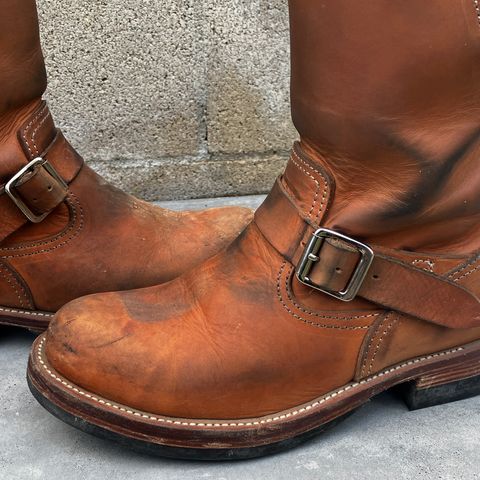 KIND 1930s Engineer Boots in Italian Veg-Tanned Leather