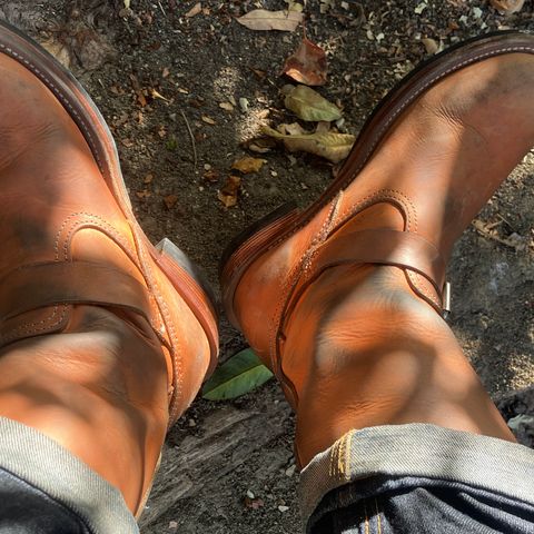 KIND 1930s Engineer Boots in Italian Veg-Tanned Leather