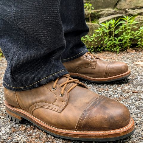 Truman Cap Toe Boot in Vintage Military Horse Rump