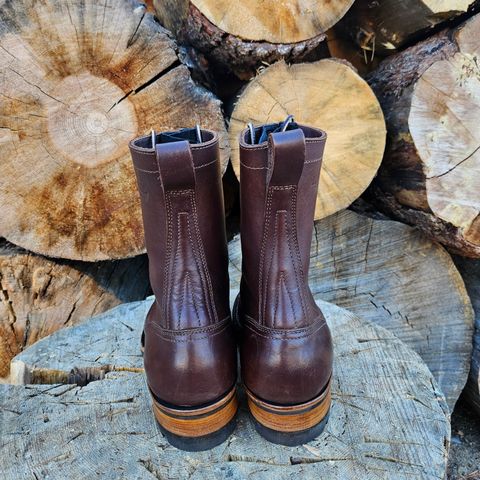 View photo of Drew's Boots 10-inch Logger in Brown Smooth