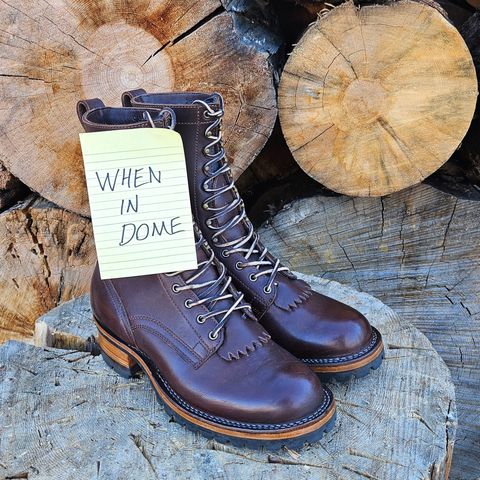 View photo of Drew's Boots 10-inch Logger in Brown Smooth