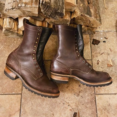 Drew's 10-inch Logger in Brown Smooth